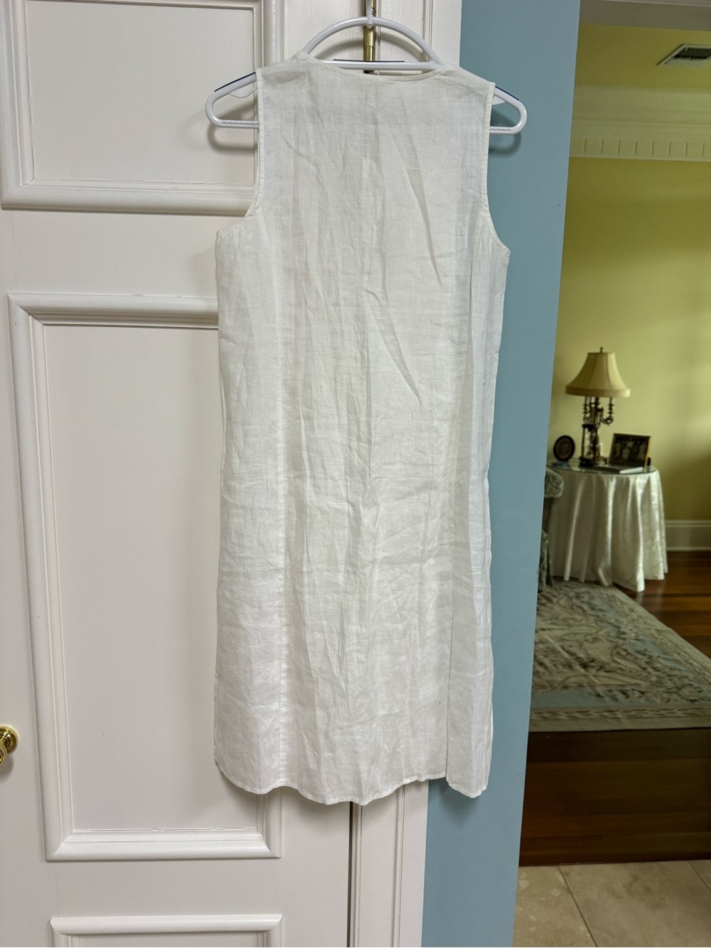Eileen Fisher White Linen Wrap tunic top Size S  NWT - Picture 4 of 4